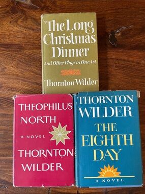 3 Thornton Wilder Vintage HC Books w/ Dust Jackets: Christmas Theophilus Eighth